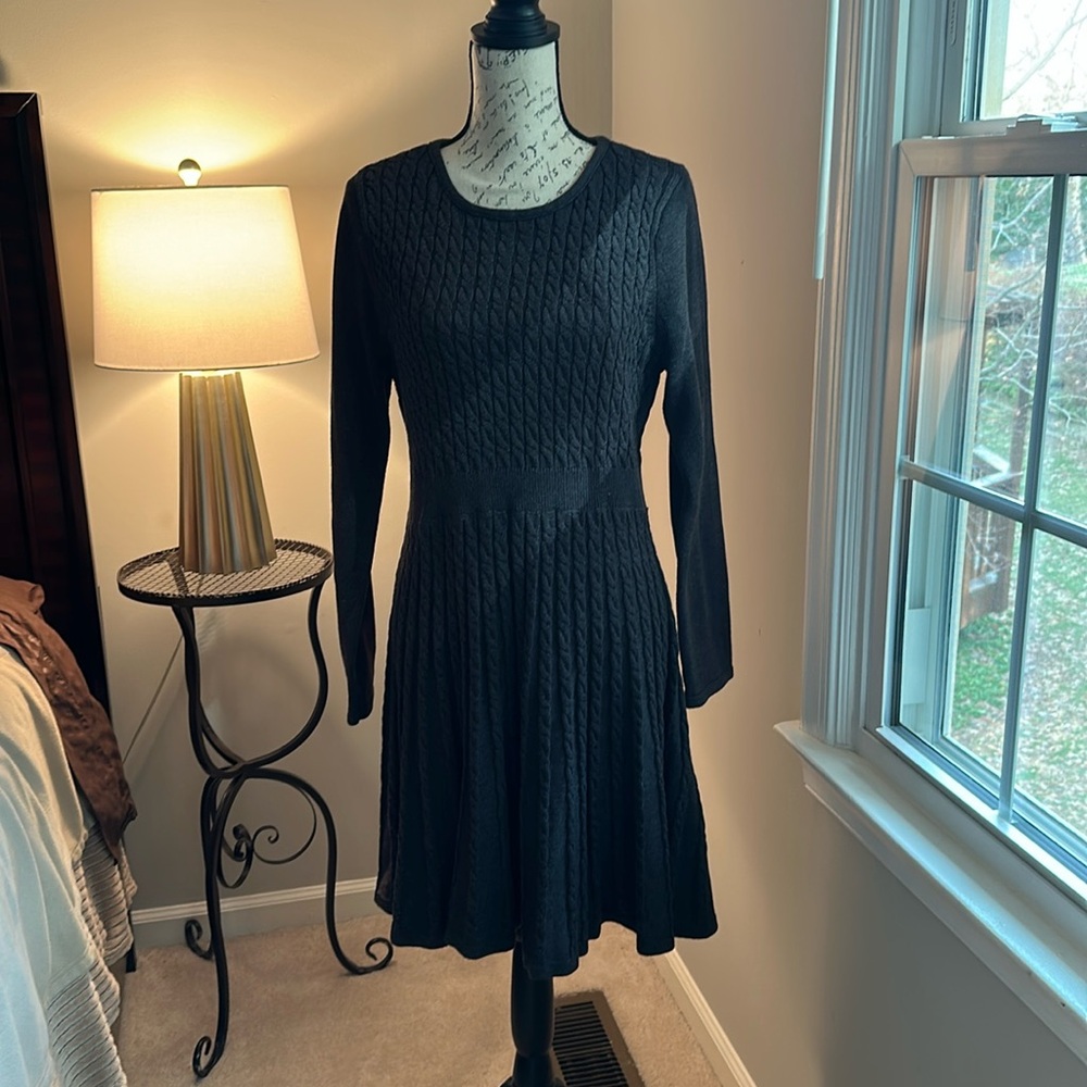 Calvin Klein dark gray sweater dress (petite XL)